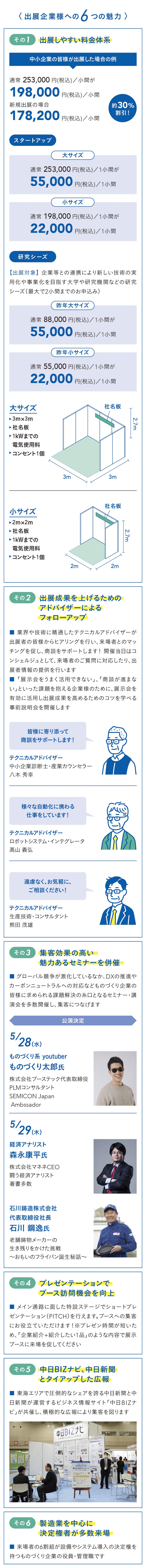 出展企業様へ６つの魅力